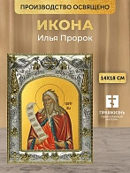 Икона Илья Пророк в ризе, 18х14 см