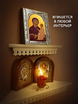 Икона Тихвинская Божия Матерь в ризе, 18x24 см