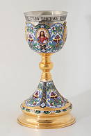 Потир 1.0л 4-финифти, филигрань, эмаль / золочение / нержавеющий стакан