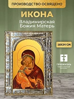 Икона Владимирская Божия Матерь в ризе, 18x24 см