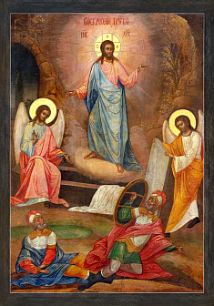 Икона Воскресение Христово, авторская технология