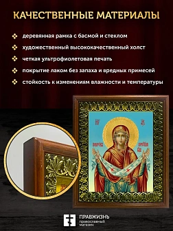Икона Покров Пресвятой Богородицы, деревянная рамка с басмой и стеклом 18х21х2,5 см 119 Икона Покров Пресвятой Богородицы, деревянная рамка с басмой и стеклом 18х21х2,5 см 119