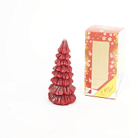 Свеча формовая Рождественская Ель, КРАСНАЯ