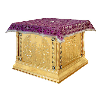 Облачение на престол №3 1.0*1.0 гальванопластика золочение эмаль