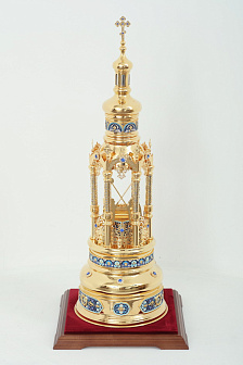 Дарохранительница № 8а золочение эмаль камни Дарохранительница № 8а золочение эмаль камни