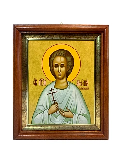 Икона Артемий Веркольский праведный в киоте 18х21х4 см 034