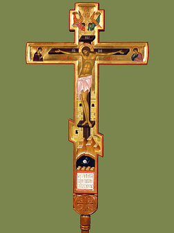 Крест на шесте резной из запрестольного набора