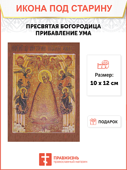 Икона Пресвятой Богородицы ПРИБАВЛЕНИЕ УМА (ПОД СТАРИНУ)
