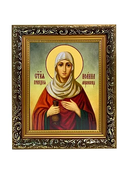 Икона Иоанна Мироносица праведная, узкая рамка 17,5х20,5х2 см 178