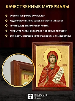Икона Наталия Никомидийская мученица, деревянная рамка со стеклом 15х18х2 см 108