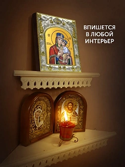 Икона Киево-Братская Божия Матерь в ризе, 18х14 см
