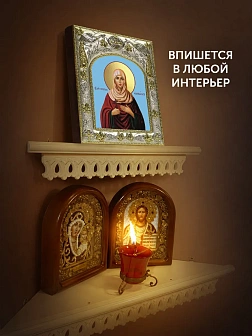 Икона Христина Лампсакийская в ризе, 18х14 см