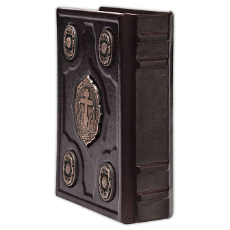Евангелие 170х120 кожаный оклад г / пл патинирование