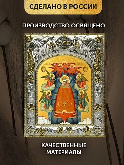 Икона Прибавление ума Божия Матерь в ризе, 18х14 см