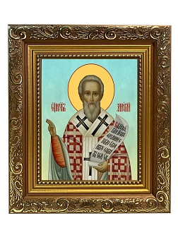 Икона Зиновий Эгейский священномученик, широкая рамка 19,5х22,5х2 см 1213