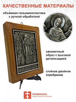 Икона 153 Всех скорбящих Радость Божия Матерь гальваника