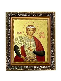 Икона "Георгий Победоносец", св. вмч., с золочением поталью, 09028-УЛ