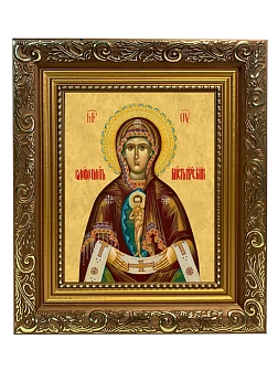 Икона складень Божьей Матери Албазинская и Ангел Хранитель 19х22х7 см 1181