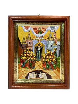 Икона Божьей Матери Непроходимая Дверь в киоте 18х21х4 см 1106