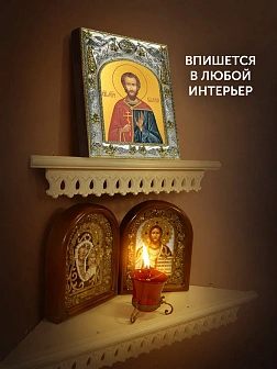 Икона Валерий Мелитинский в ризе, 18х14 см