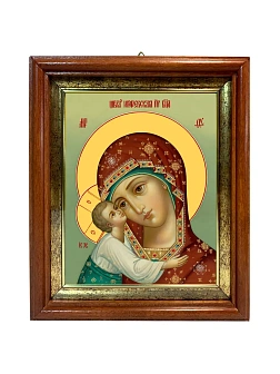 Икона Божией Матери Игоревская в киоте 18х21х4 см 1195
