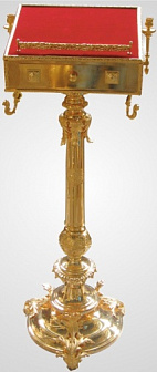 Аналой №2 латунь золочение чеканка, литые накладки