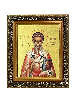 Икона "Мирон", свт., еп. Критский, с золочением поталью, 09М4-УЛ