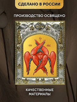 Икона Серафим Шестикрылый в ризе, 18х14 см