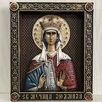Икона Людмила Чешская княгиня мученица