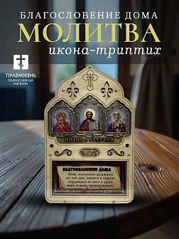 Благословение для дома (ERM) 10х16, ТРИПТИХ Спаси и Сохрани