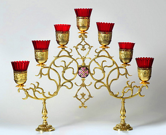Семисвечник напрестольный малый золочение