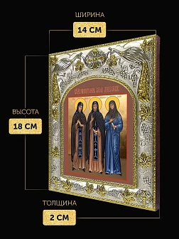 Икона Собор Дивеевских Святых в ризе, 18х14 см