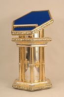 Аналой №4 комбинированный, никель, золочение, патин.