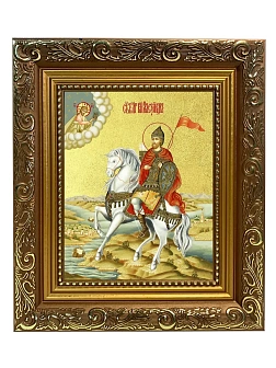 Икона "Александр Невский", св. блгв. кн., с золочением поталью, 09002-УЛ