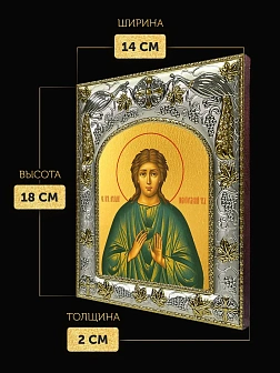 Икона Аркадий Новоторжский в ризе, 18х14 см
