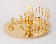 Прибор для соборования золочение чеканка