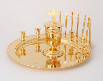 Прибор для соборования золочение чеканка