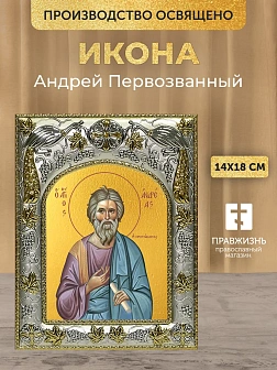 Икона Андрей Первозванный в ризе, 18х14 см
