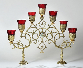 Семисвечник напрестольный малый лак